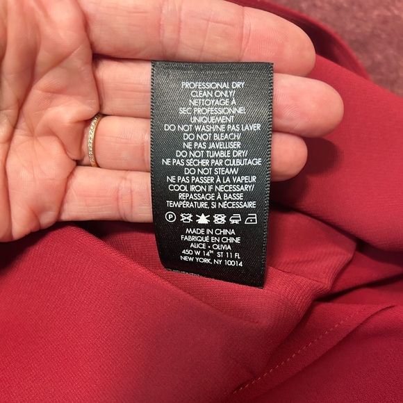 Alice + Olivia Lina Deep V-Neck Jumpsuit Size 6 - Picture 5 of 7